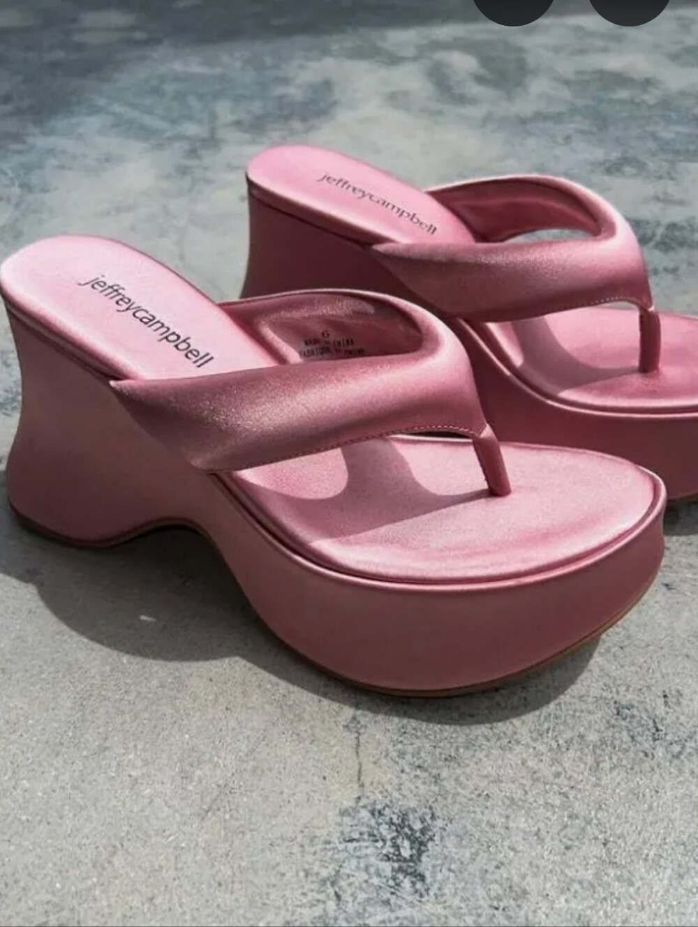 Jeffrey Campbell Drippin Sandal in Pink Satin Women's Size 8.5